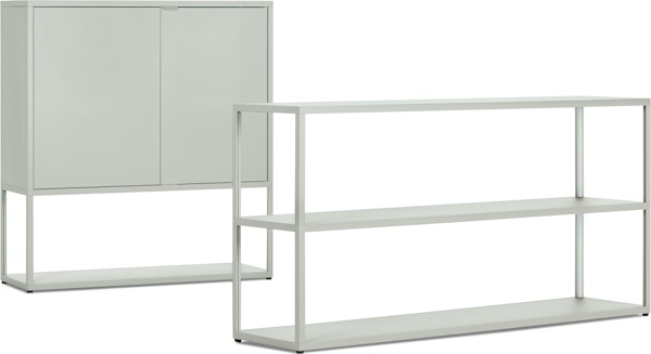 New Order Set - Low Wide Bookshelf and Cabinet